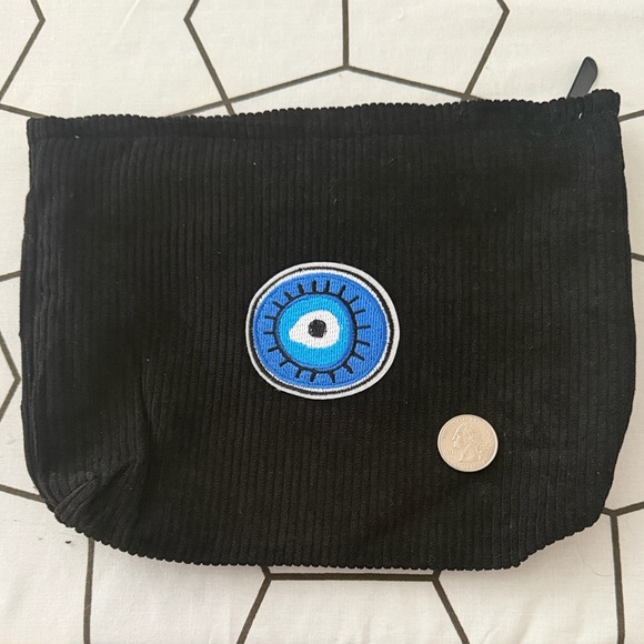 Corduroy Pouches with Evil Eye Designs - Picture 5 of 9